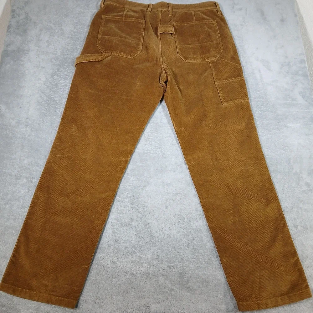 Wallace & Barnes Corduroy Carpenter Pants Mens 36x34 Brown Workwear